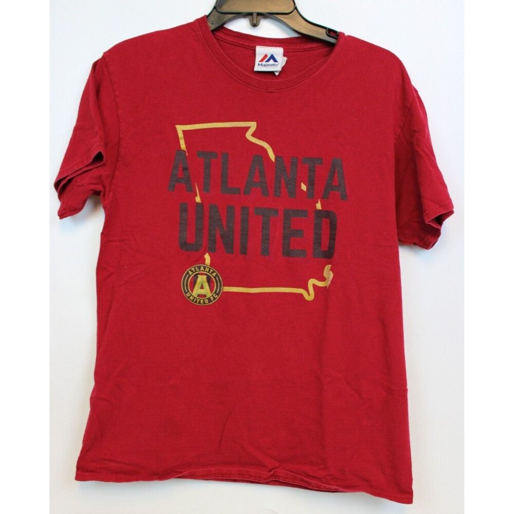 Majestic Atlanta United FC Red T-Shirt sz M Unisex Adult Soccer Sports Football